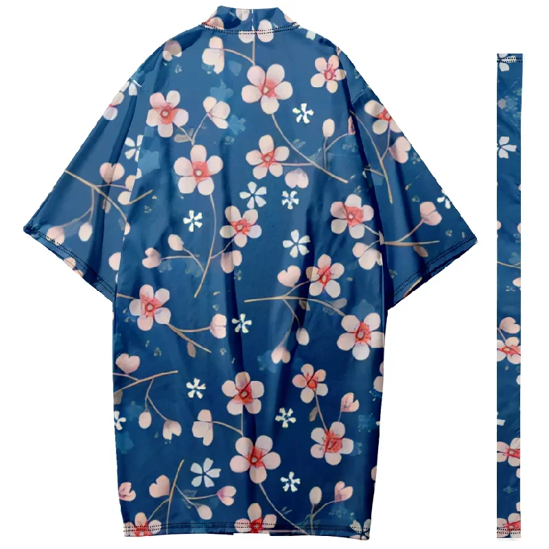 

Fashion Men Japanese Long Kimono Retro Flora Cardigan Women Samurai Costume Kimono Cosplay Kimonos Shirt Casual Yukata Jacket