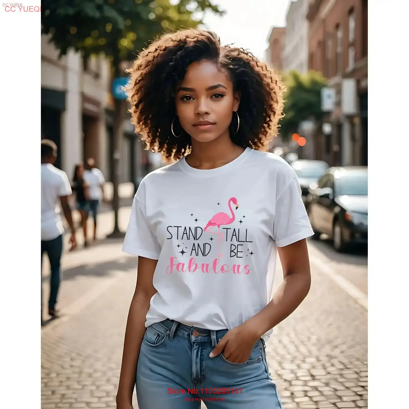 Stand Tall and Be Fabulous camisa de flamenco divertida camiseta de verano rosa orgullosa camisas de talla grande vintage lavada Unisex elegante gráfico homme