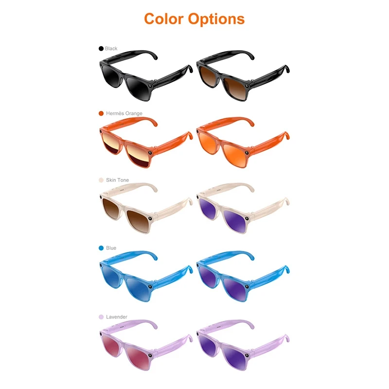 Smart AI Glasses Camera 800W HD 1080P Video Photo Voice Call Translation Bluetooth Motorcycle Glasses for Men Women