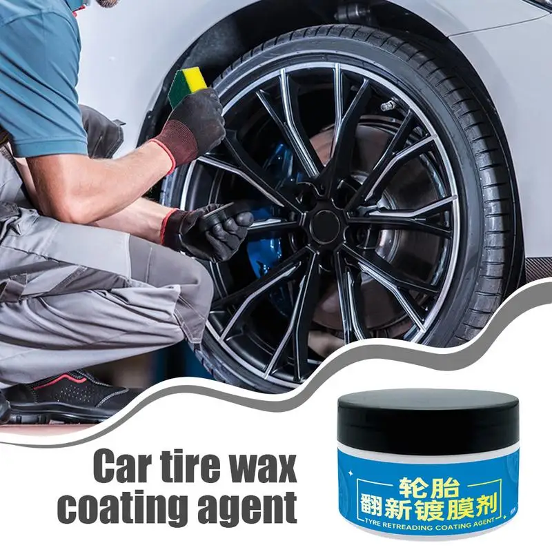 Tire Shine Shine Tire Dressing Brightener Car Tire Refurbishment Brightener Coating Wax 100g Tire Restorer For Tire Renewal