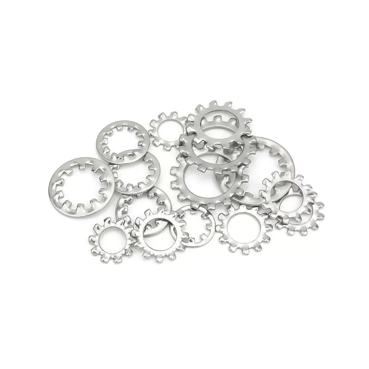 304 Stainless Steel Inner And Outer Multi Tooth Gasket / Anti Slip Gasket Daisy Meson Anti Slip Gasket M4M5M6M8M10