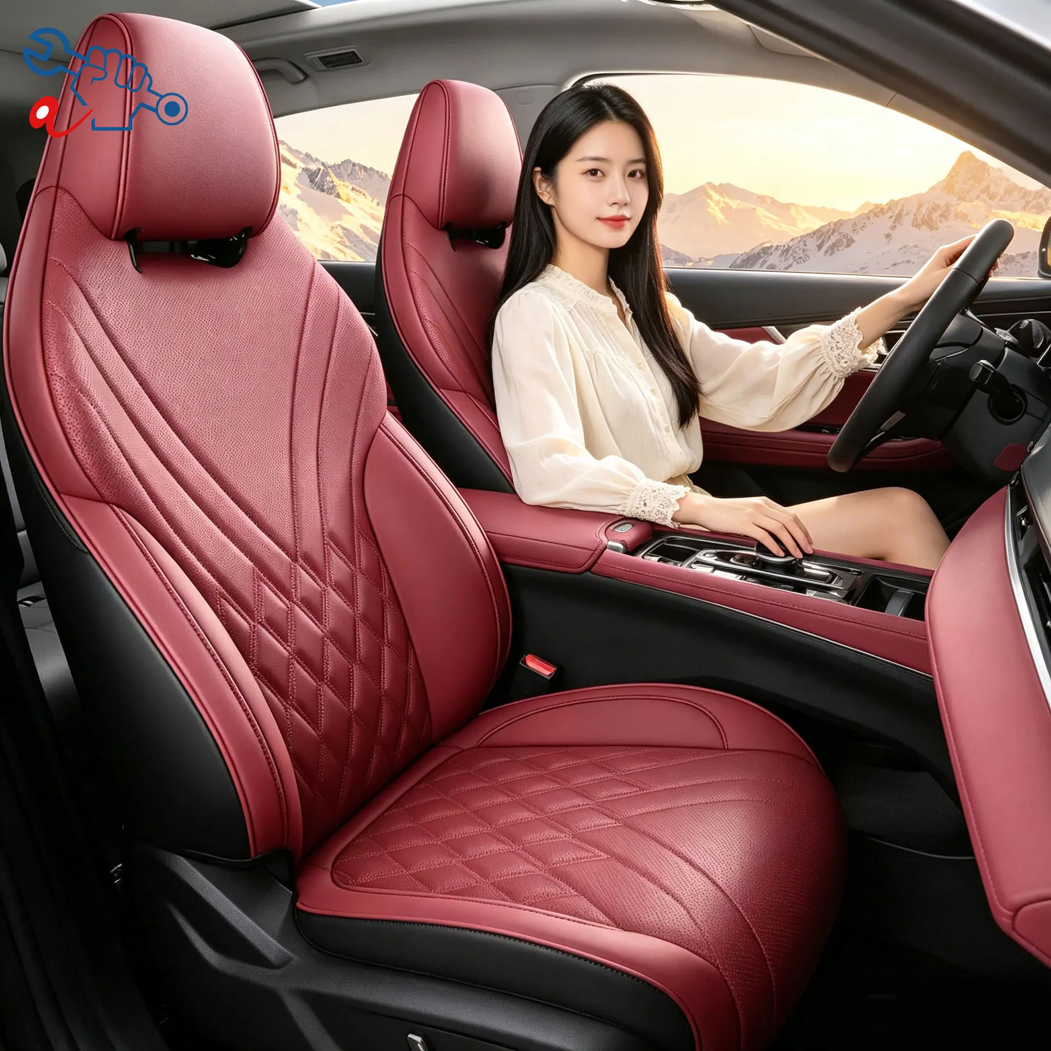 Left‑Drive Car Seat Cover For Chery Tiggo 7 Plus 2025 Full Enclosed Auto Cushion All‑Season Interior Refit Modified Seat