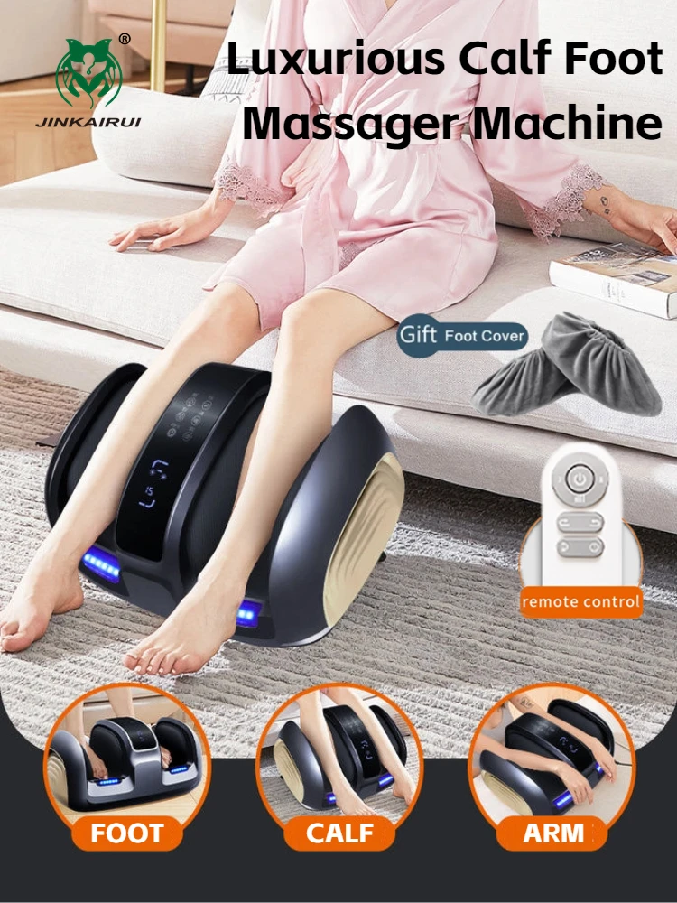 

Electric Foot Massager Shiatsu Calf Massage with Warm Heating Compress Deep Kneading Home Office Use Fatigue Relieve Health Care