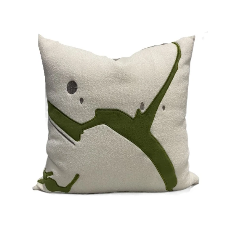 30X50/45X45CM Green Throw Pillow Cover Light Luxury Homestay Stamping Waist Cushion Cover Decor Home Decorative Pillowcase