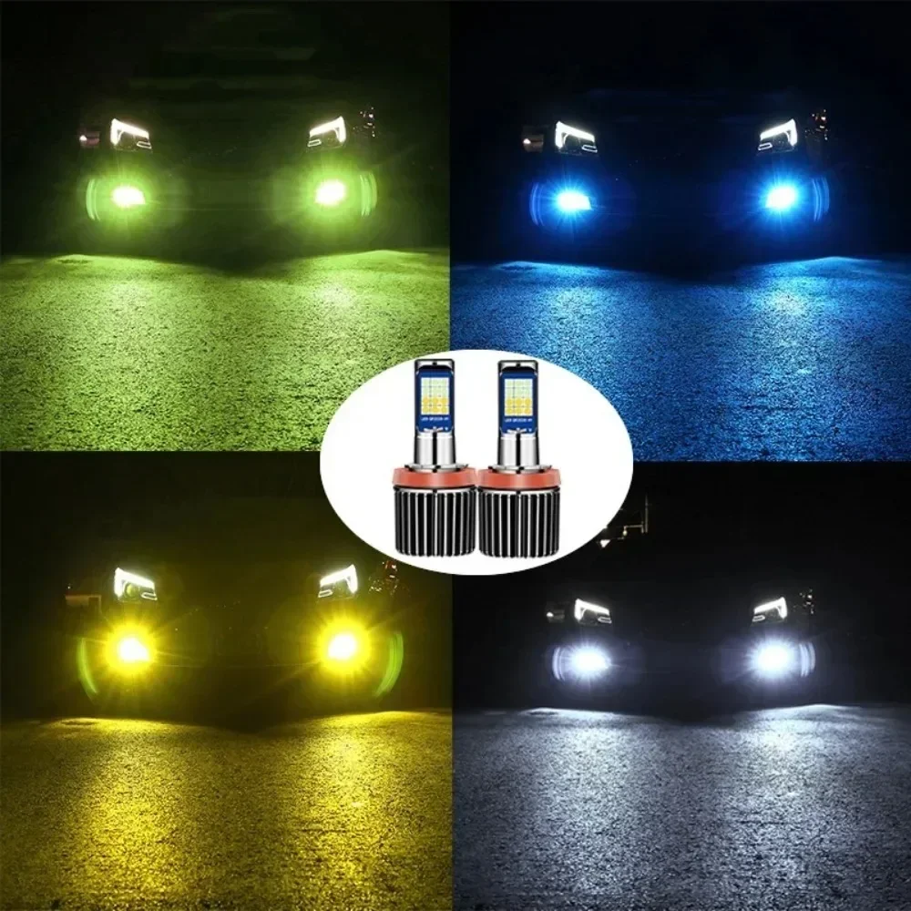 

Lemon Green Red Pink Purple Car Lamp 1200LM 12V DRL Driving Running Lamp X5Led Bulb H8H11 Auto Fog Light H1H3 H27 880 9005 9006