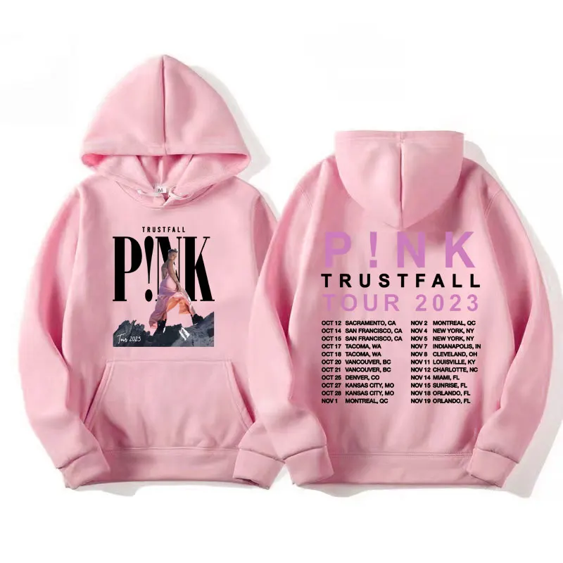 Singer Pink P! Nk Trustfall Album Tour 2023 Hoodie Men Women\'s Clothing Hip Hop Aesthetic Sweatshirt Fashion Fleece Hoodies Tops