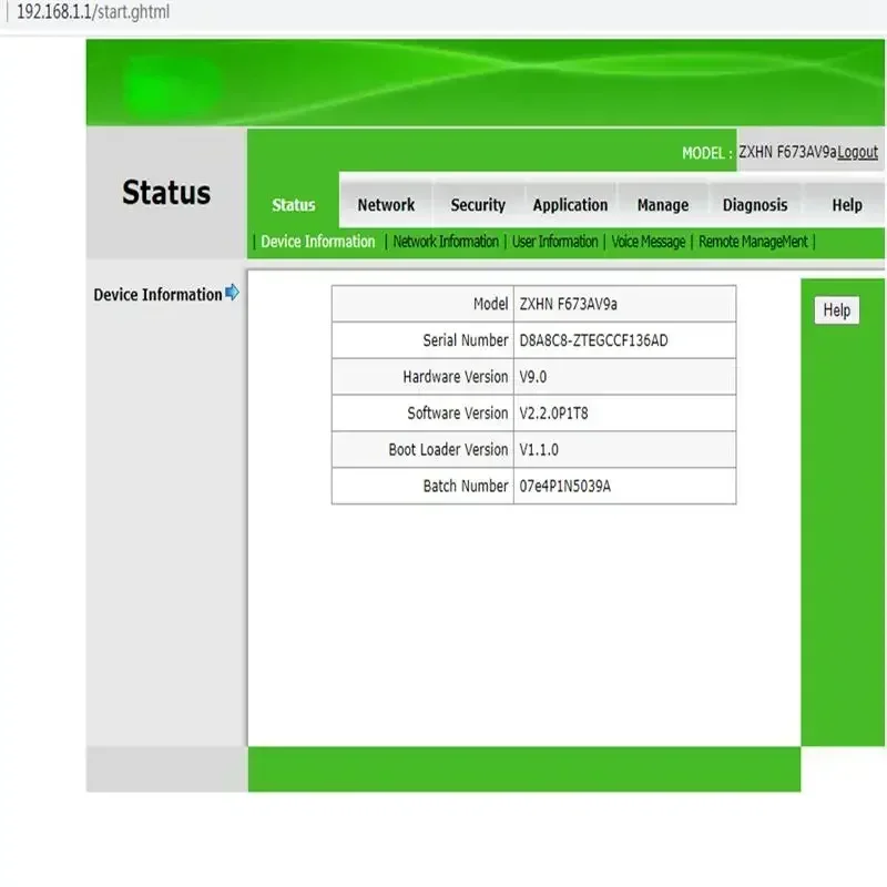 F673AV9a F673AV9 4GE 2.4G & 5G bande de touristes WIFI GPON fibre optique ONU FTTH micrologiciel anglais ONT AC