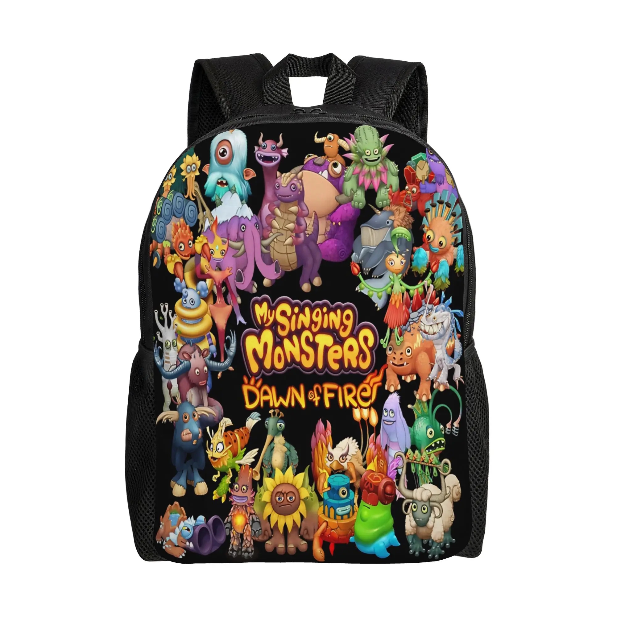 My Singing Monsters Fire Backpack  Outdoor Style Backpacks Boy Novelty School Bags High Quality Large Rucksack