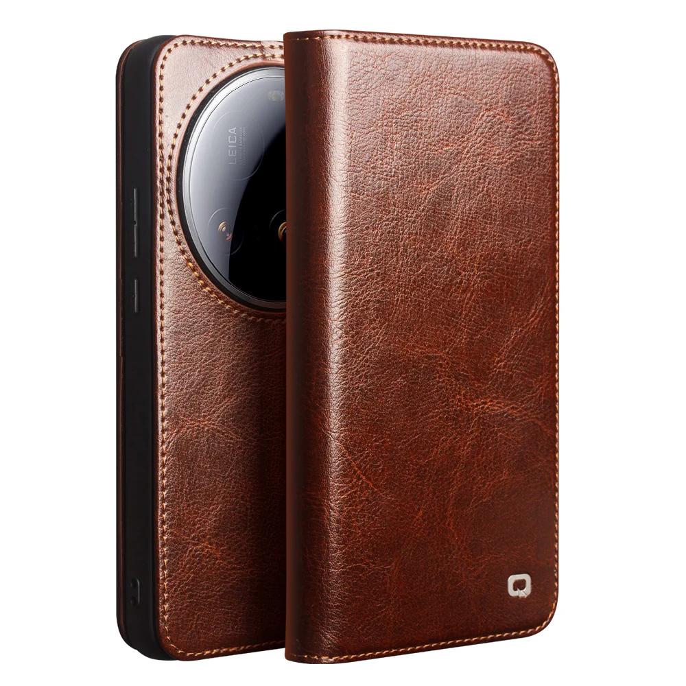 

Чехол для телефона Qialino из натуральной кожи для Xiaomi MI15 Mi 15, ультра деловой стиль, модный роскошный чехол с отделениями для карт