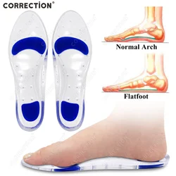 Silicone Gel insole Orthotic Arch Support Foot Pain care Massaging Silicone Gel Soft Sport Shoe Anti-Shock Insoles Pad Man Women
