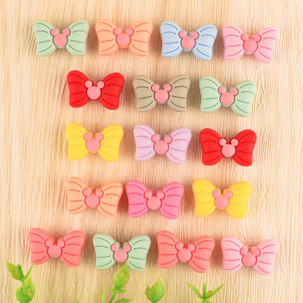 5 stücke Mini Farbige Fliege Silikon Fokal Perle Für Schmuck Machen Ohrringe Halskette Armband Schlüsselbund DIY Personalisieren Zubehör