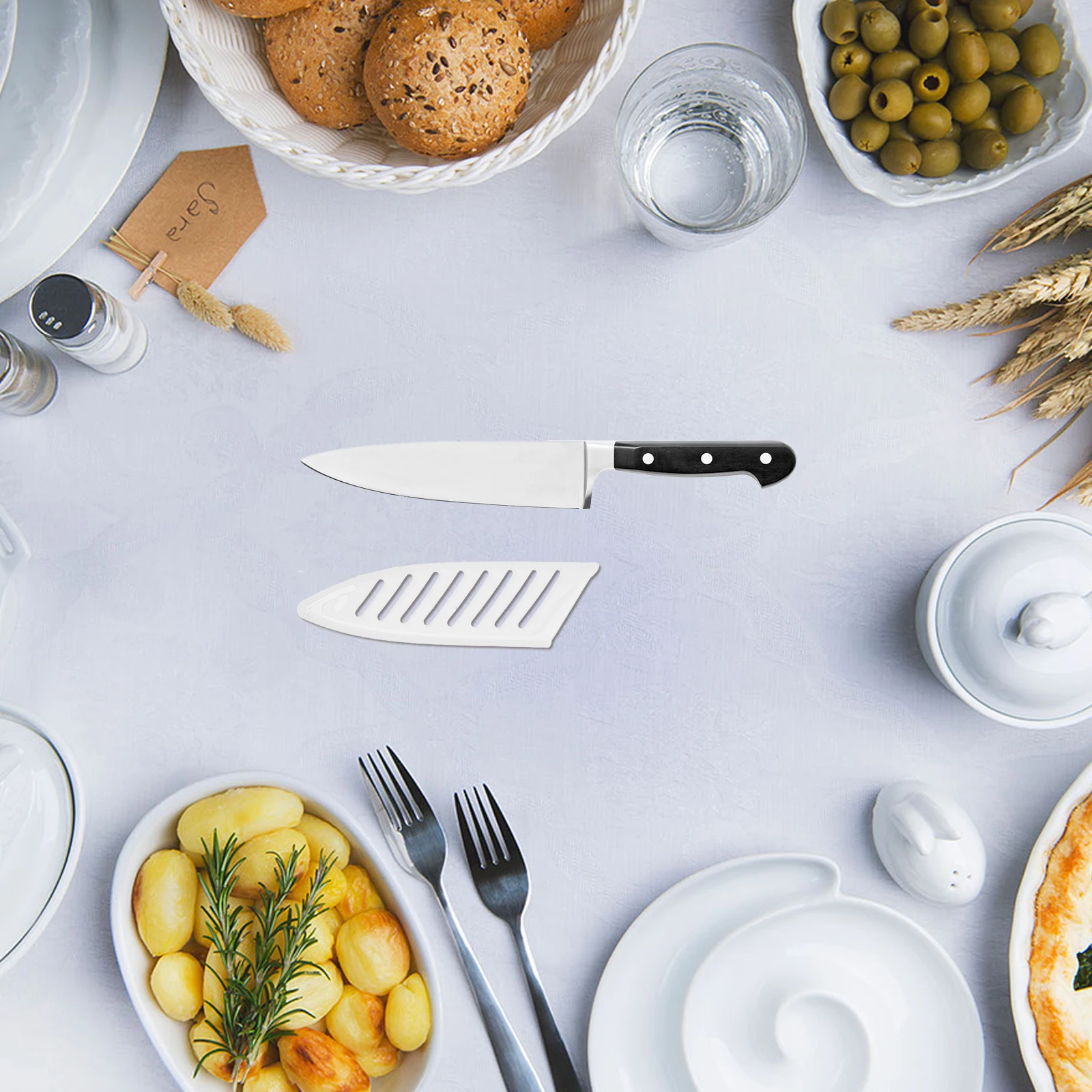 

10 Pcs Plastic Knife Sheaths Kitchen Covers Anti-scratch Protective Sleeves Portable Chopping Tip Protectors