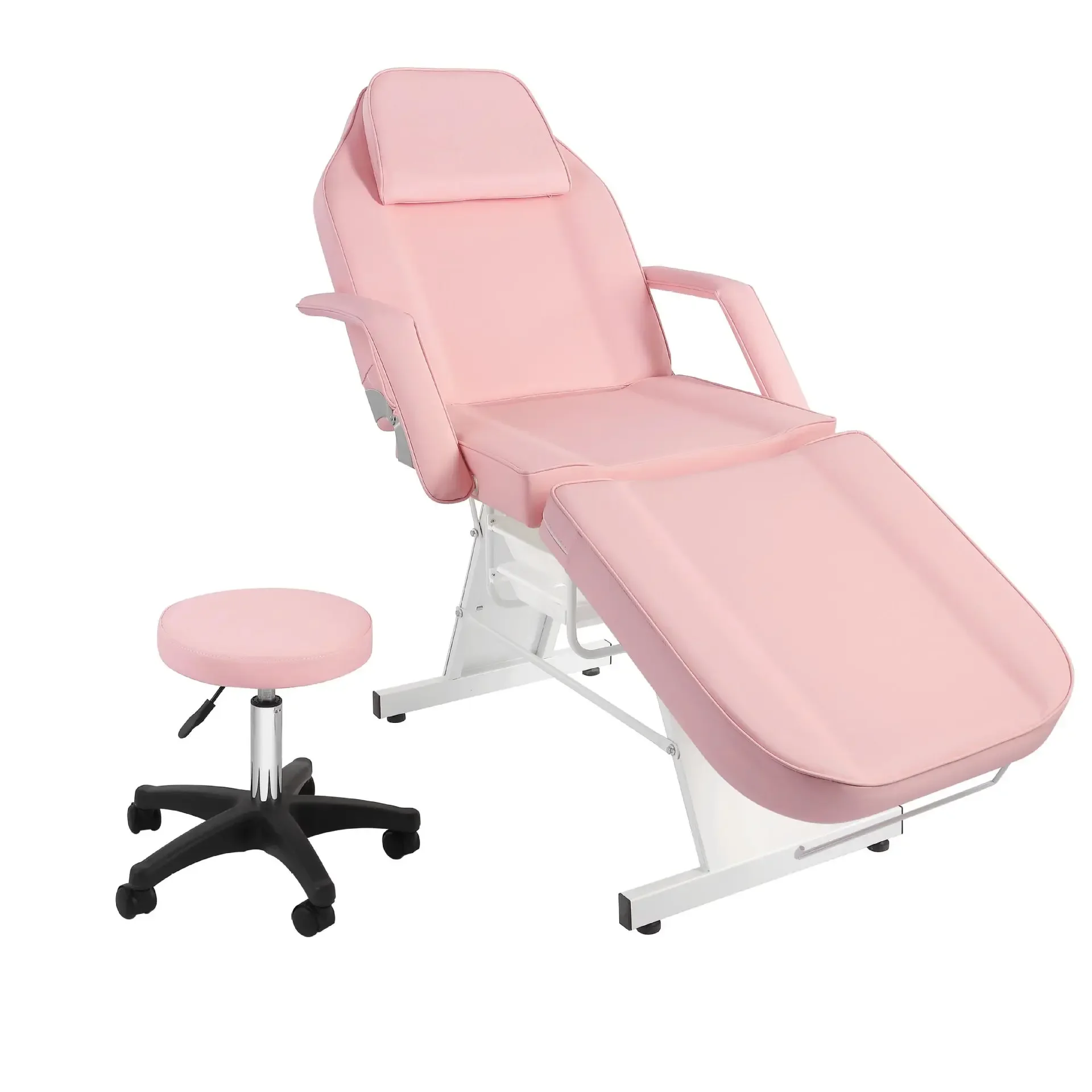 Massage table facial spa ceragem massage bed with stool pink eye lash bed full body thai massage bed