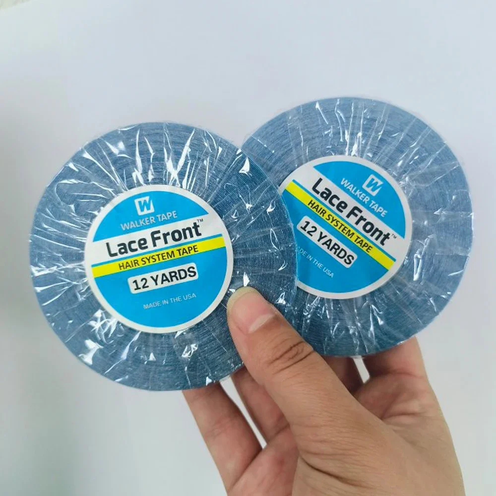 

1 шт., 12 ярдов, двусторонняя клейкая лента для переднего кружева, водонепроницаемый клей для переднего парика, клей для фронтального кружевного парика, аксессуары для парика