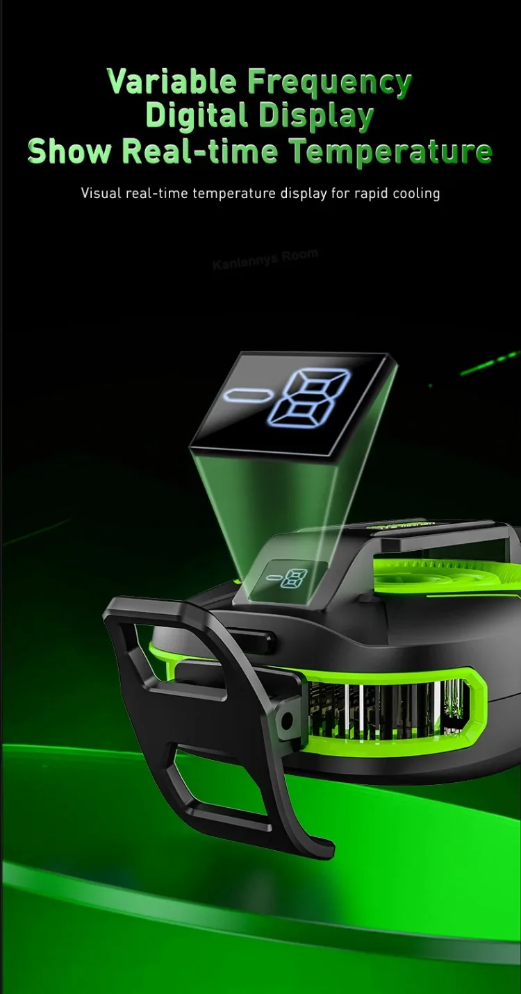NEW JS85 Phone Silent Cooler Semiconductor Magnetic/ Back-clip Ice Freeze Cooling Radiator with 3000mAh Battery 3 Gears Display