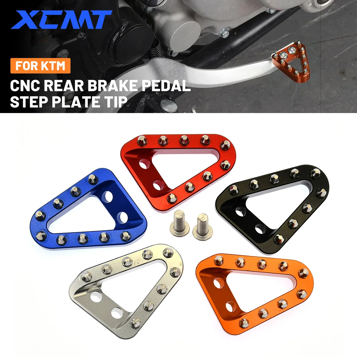 CNC Rear Brake Pedal Step Plate Tip For KTM SX SXF EXC EXCF XC XCF XCW XCFW TC TE 2008 2009 2010 2011 2012 2013 2014 2015 2016