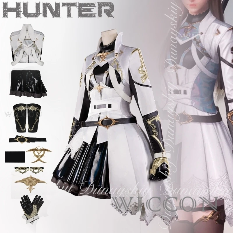 

Love and Deepspace Game Deepspace Hunter A Player Cosplay Luminous Odyssey Black White Combat Uniform Cosplay Costume All Of Set