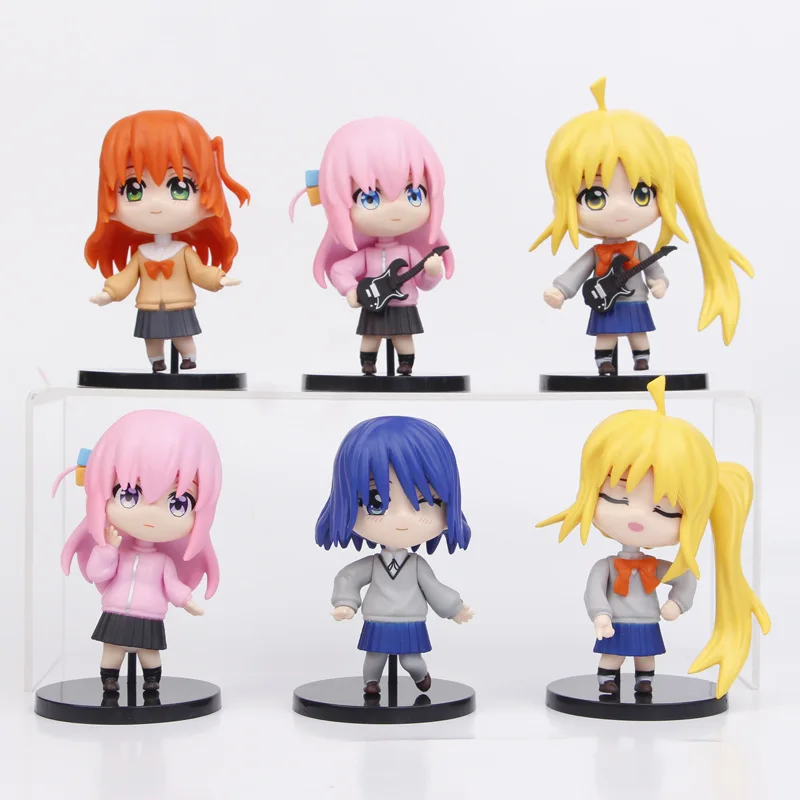 

6pcs 10cm Ijichi Nijika Yamada Ryo Gotoh Hitori BOCCHI THE ROCK! ROCK ! Kita Ikuyo Action Figure Collection Doll Toys Gift