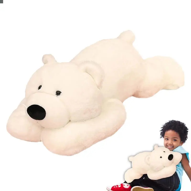 Weighted Stuffed Animal Soft Sleep Polar Bear Animal Plushies Toy Foldable Soft Cuddly Friends Collectible Kids Surprise Gift