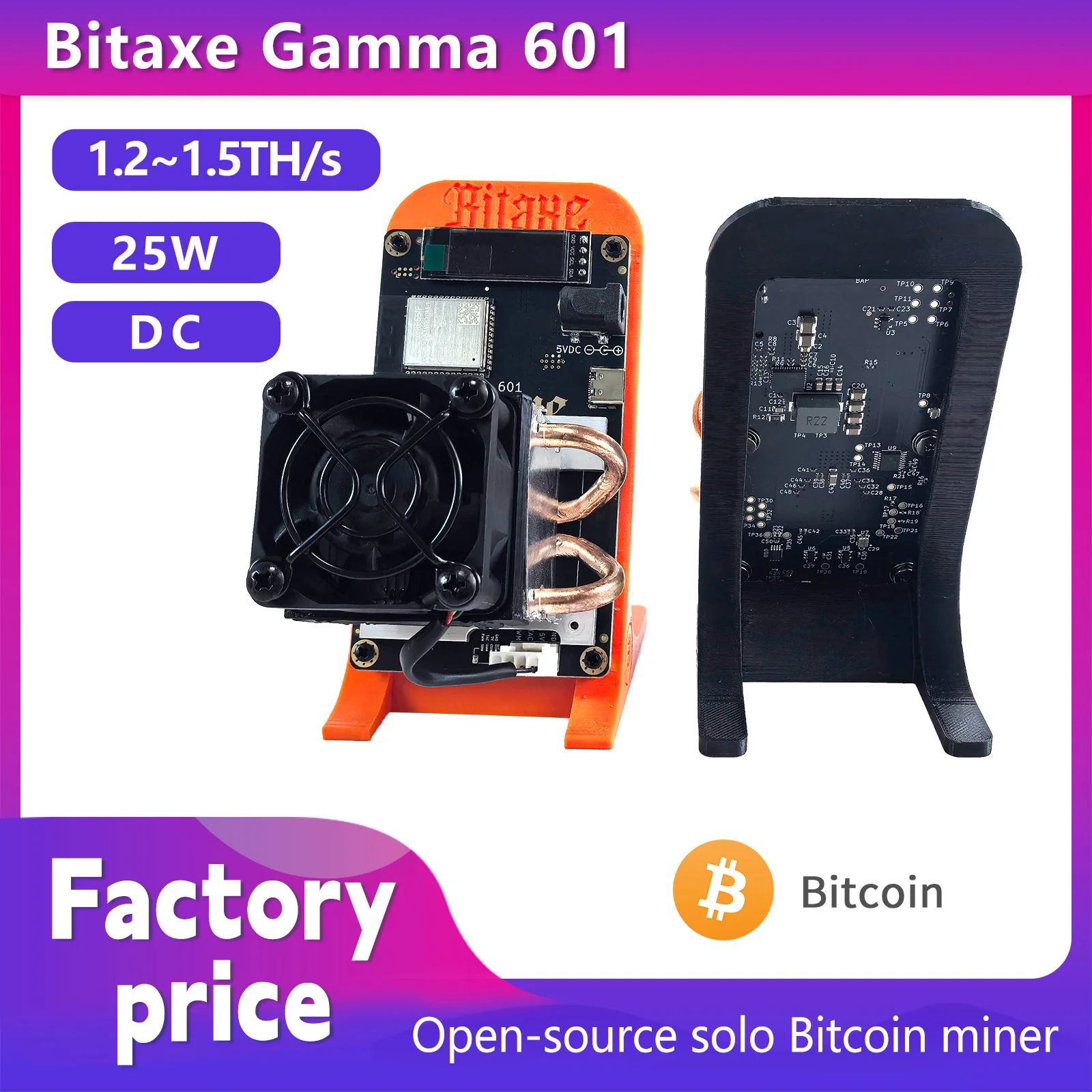 

Bitaxe Gamma 601/602 1.5TH/s Bitcoin-майнер начального уровня, машина для лотереи BTC с открытым исходным кодом