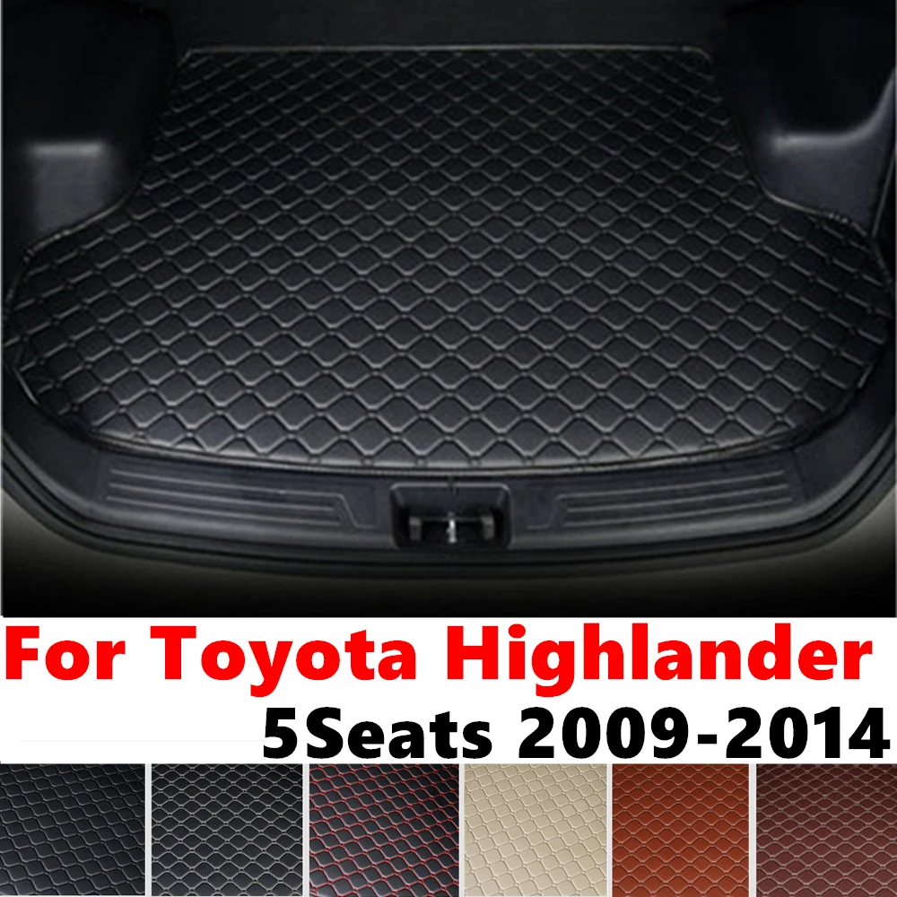 Car trunk mat for Toyota Highlander 5Seats 2014 2013 2012-2009 Rear Cargo Liner Interior Accessories Tail Boot Tray luggage Pad