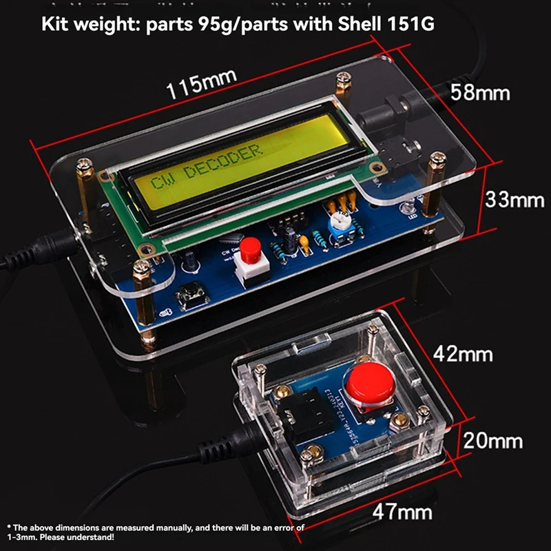 CW Trainer Morse Code Training Morse Code Decoder Components DIY Electronic Component Kit US PLUG B-A07G
