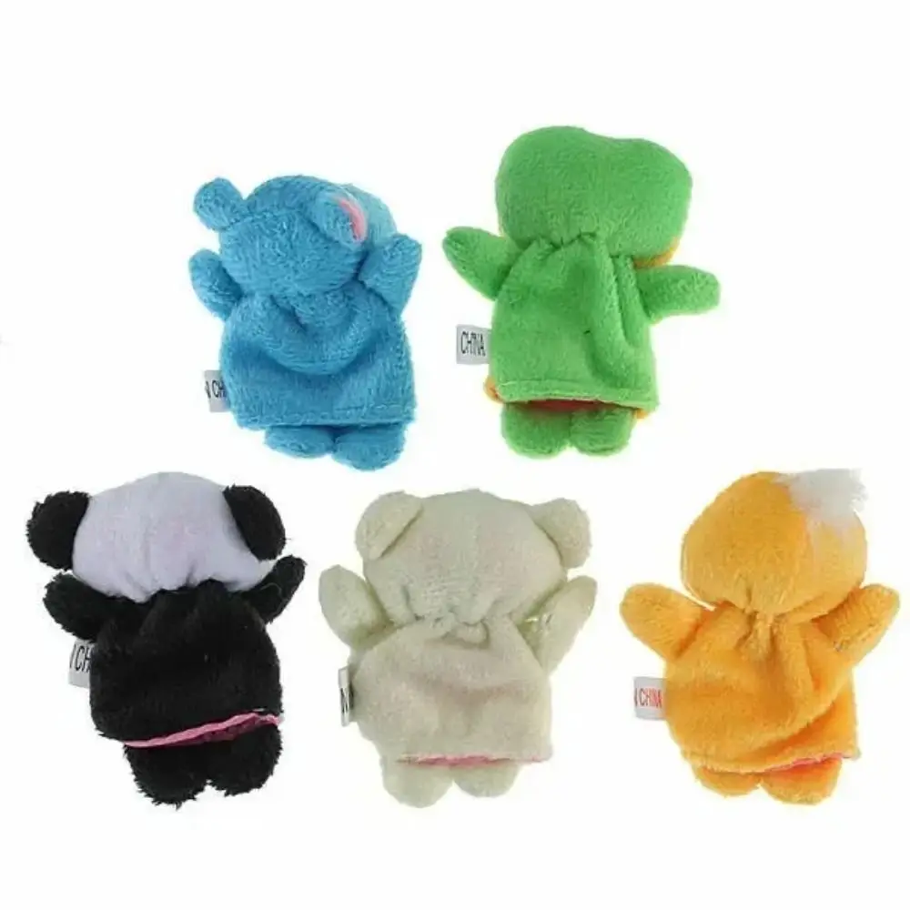 10Pcs Funny Cartoon Hand Finger Puppets Dolls Cute Finger Soft Children Gifts Animal Hand Puppets Parent-Unisex Game Props