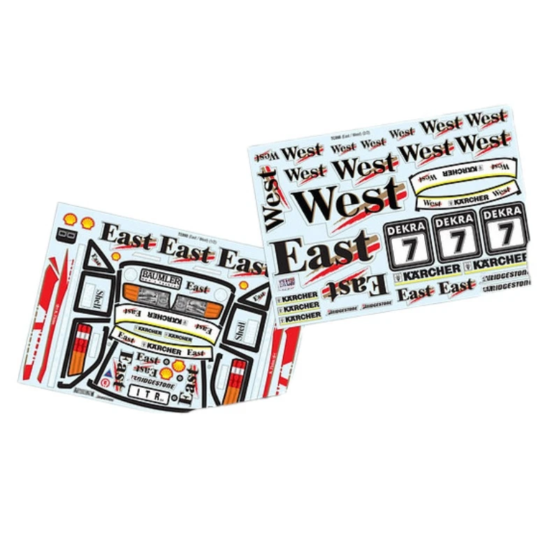 East/West/Berlin 2000 Decal Sheet Body stickers for RC Drift car 1/10 Benzz 190E Clear Lexan Body shell