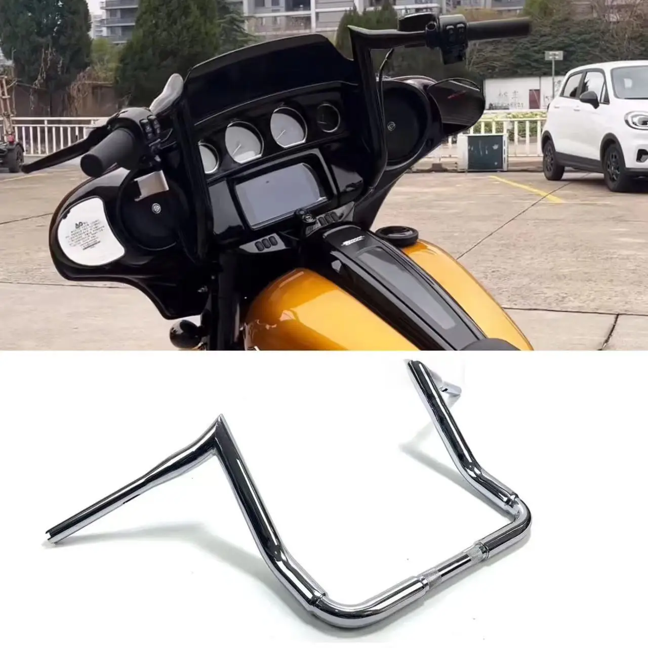 

Motorcycle 1-1/2'' Ape Hanger Handlebars For Harley Street Glide Special ST FLHX FLHXS FLHXST Electra Glide 14-23 Accessories