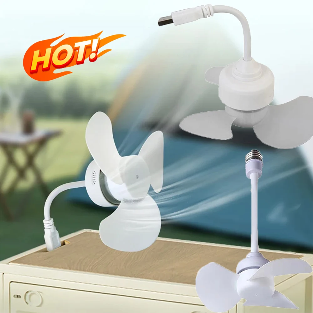 Modern LED Ceiling Fan Fans E27 Base/USB Chandelier Ceiling Fan Hose Extender Kitchen Room Household Indoor Ceiling Fan Light