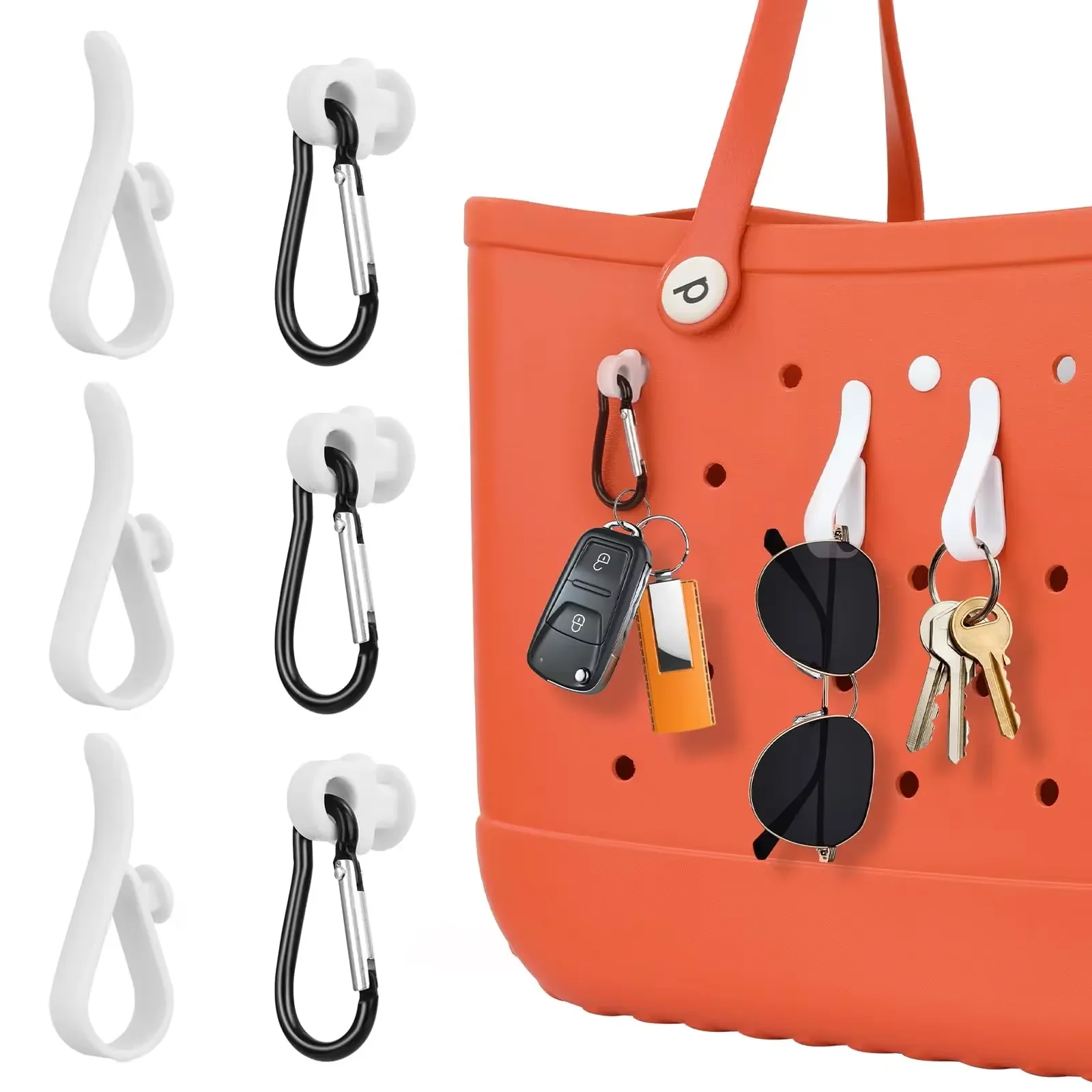 

3Pcs/Set Bogg Bags Hooks Accessories Insert Charm Cutie Cup Holder Connector Key Holder Beach Pool