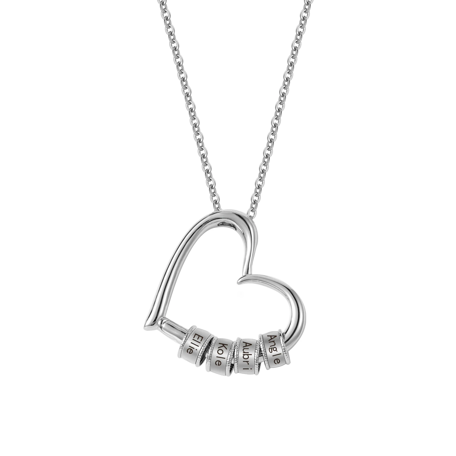 

MYDIY Personalized Engraved Charming Heart Necklace Creative Memorial Love Gift Custom Name Pendants Christmas Gifts for Women