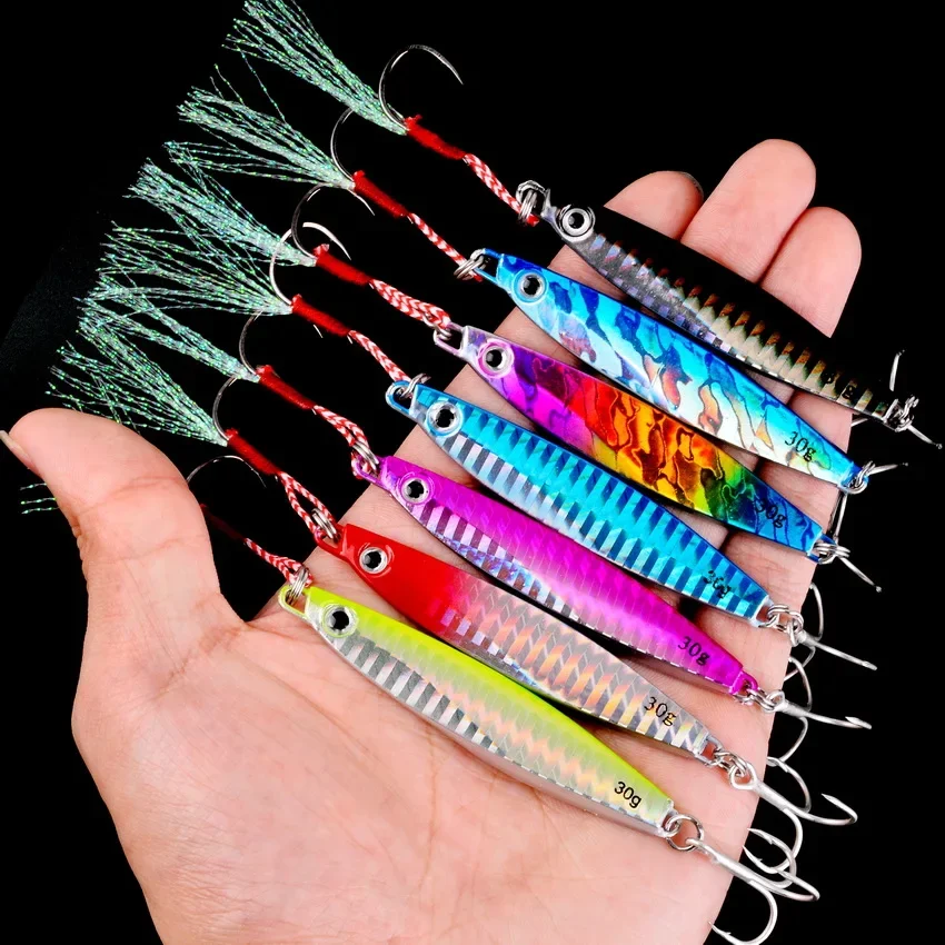 12Pcs/Set Metal Jigs Sea Fishing Lure 7g-40g Casting Crankbait Jigging Spoons Wobbler Artificial Bait carp Fishing Lures Pesca