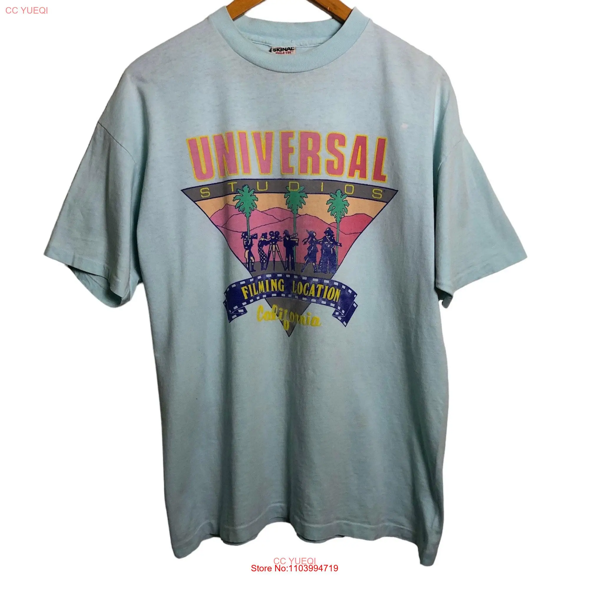 

Винтажная Универсальная футболка в стиле 90-х годов для студийной съемки с изображением местоположения Калифорнии, размер XL, с длинным или коротким рукавом