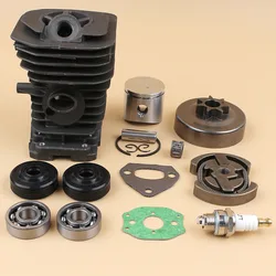 38MM NIKASIL Cylinder Piston Bearing Clutch Drum Kit For HUSQVARNA 142 141 137 136 Chainsaw Parts OEM 530 06 99 40 бензопила