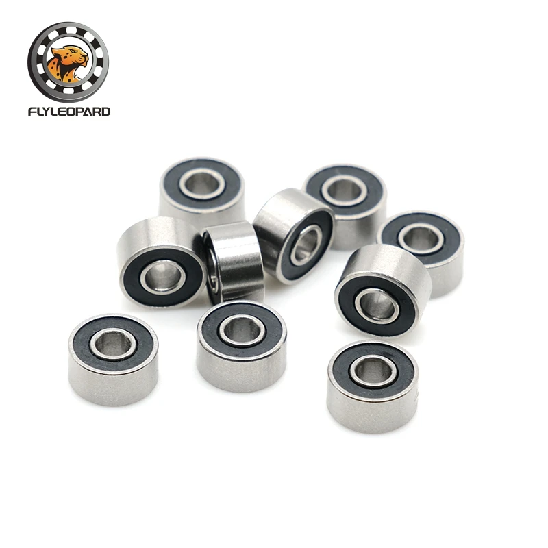 S693RS Bearing ABEC-7 ( 10 PCS ) 3*8*4 mm ABEC-7 Hobby Electric RC Car Truck Stainless Steel Ball Bearings S693-2RS Black Sealed