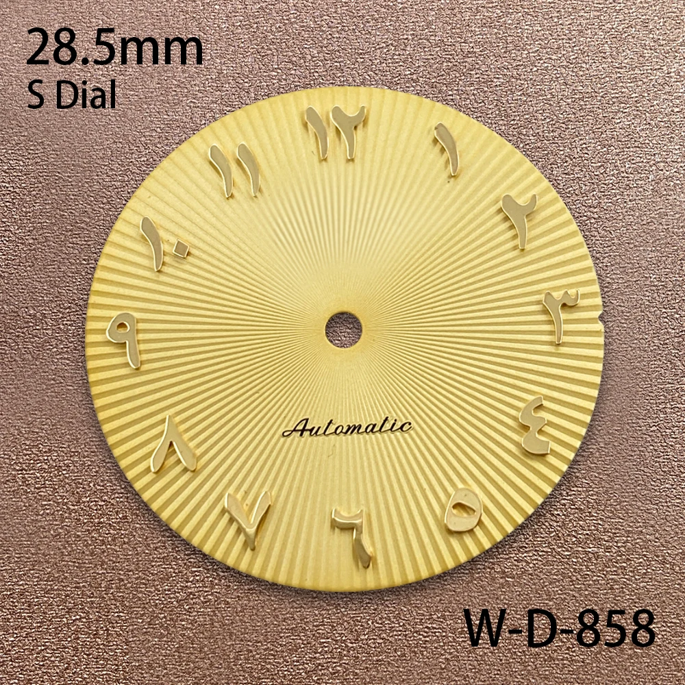 28.5mm S Logo Arab Dial Suitable For NH35/NH36/7S/4R Japan Automatic Movement Lines High-Quality Watch Modification Accessories
