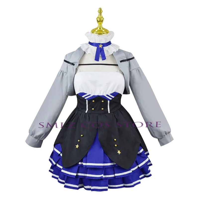 Doki Bird Cosplay Anime Vtuber Dokibird Costume Dress Uniform Coat Hat Wig Set Party Role Play Selen Tatsuki Outfit for Woman