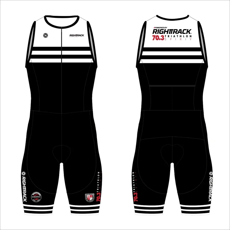 Hot 70.3 World Triathlon Men's Trisuit Sleeveless Skinsuit Clothing Swimming Cycling Running Competition RIGHTTRACK Apparel