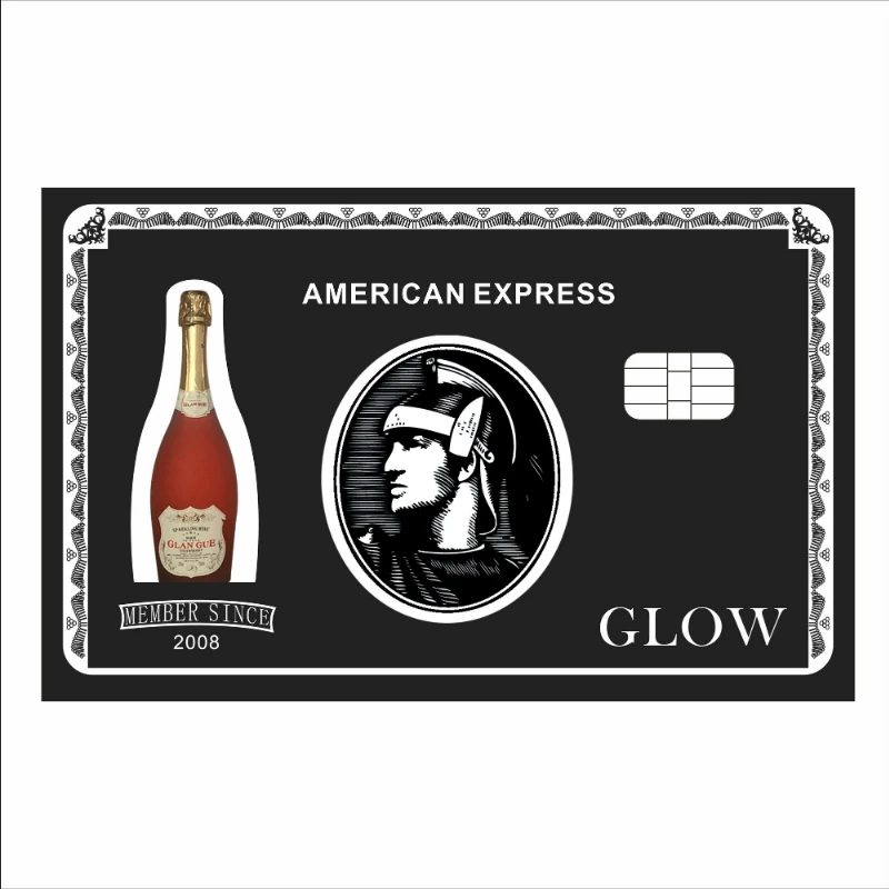 Customized LED Champagne Glorifier Amex Display VIP Black Card American Express Bottle Presenter for Night Club Lounge