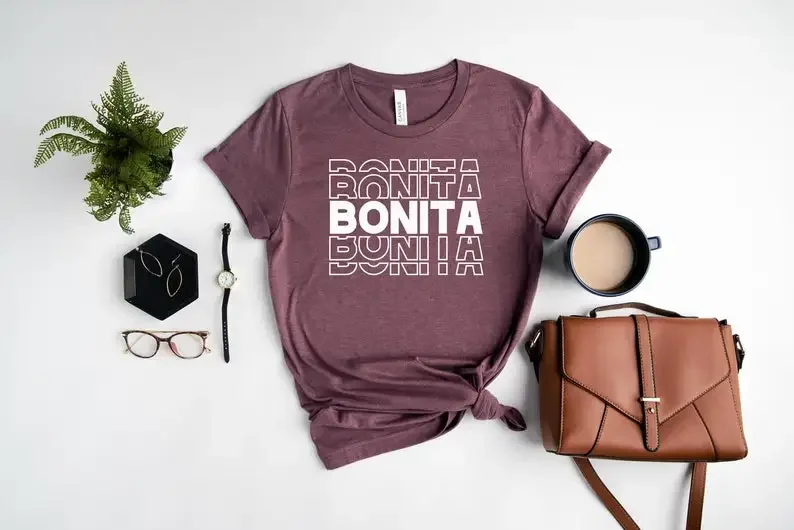 

Bonita T Shirt, Latino AF T-Shirt, Spanish Girls Shirt, Spanish Baby clothes, Pretty Women Shirt , ,Bff latino girls group