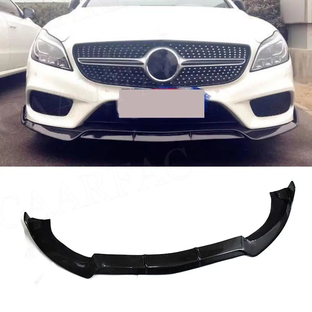 

Carbon Fiber Front Bumper Lip For Mercedes Benz CLS Class W218 CLS550 CLS400 2012- 2019 B Style front Spoiler Diffuser Chin