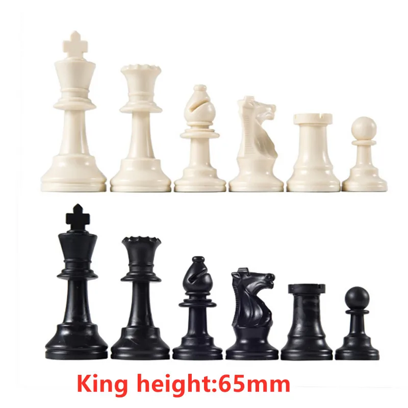 32 Medieval Chess Pieces Wooden/Plastic Complete Chessmen International Word Chess Game Entertainment Accessories