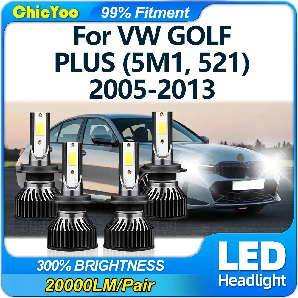 40000LM LED Headlight Bulbs 6000K 12V Turbo Auto Lamps 240W Car Lights For VW GOLF PLUS (5M1, 521) 2005-2009 2010 2011 2012 2013