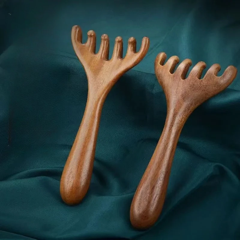 

New Gold Wire Plastic Deer Antler Rake Multifunctional Massage Comb, Popular Gift, Lightweight