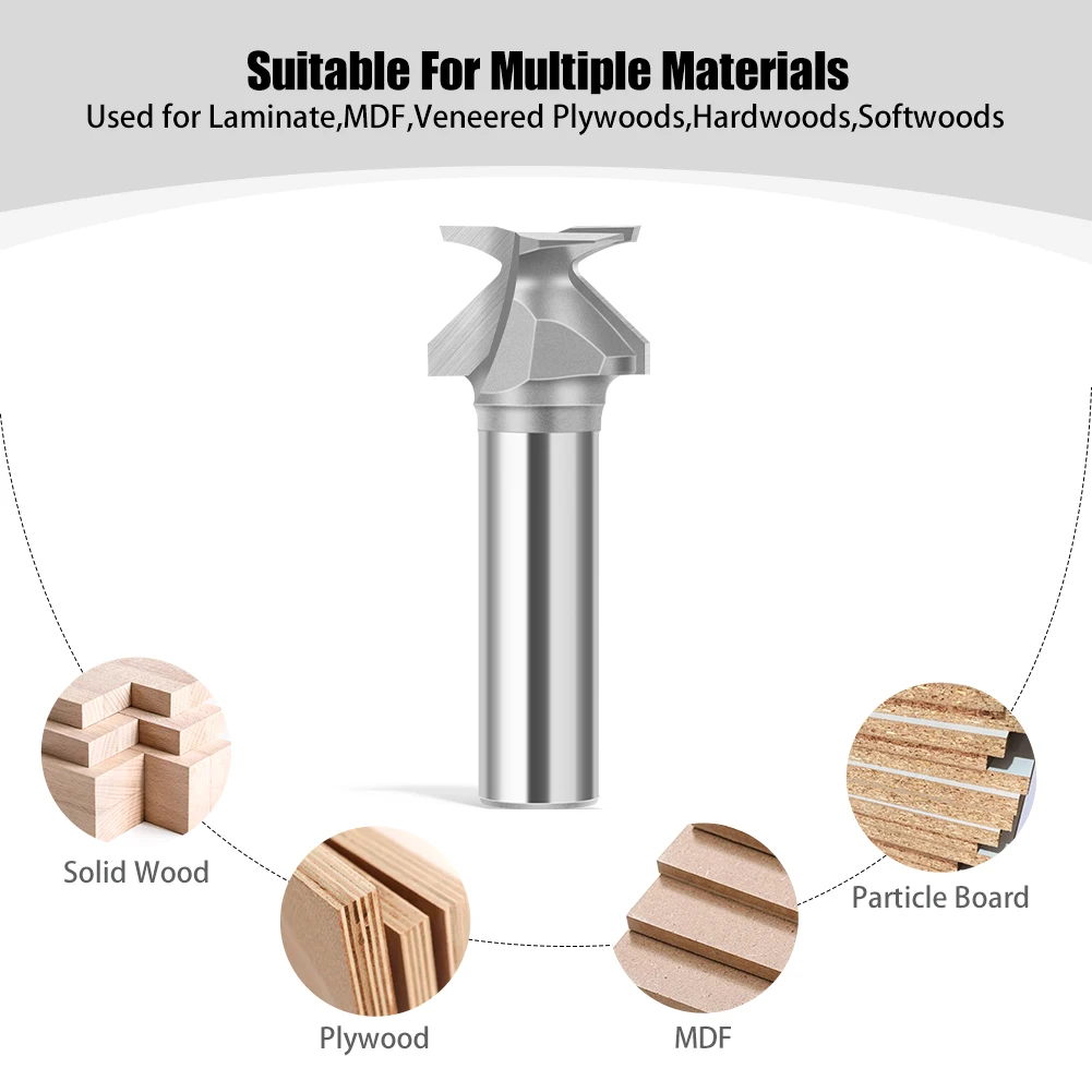 Imagem -02 - Shank Woodworking Router Bit Língua e Groove Router Bitcarbide Tip v Bit 12 mm R10