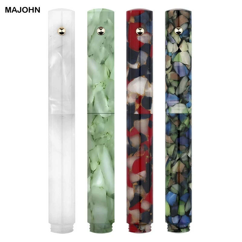 ปากกาหมึกซึม MAJOHN N8 หัวเรซิ่นแก้ว ปากกาเขียนด้วยมือ สำหรับเขียนธุรกิจ เครื่องเขียนสำนักงาน อุปกรณ์การเรียน