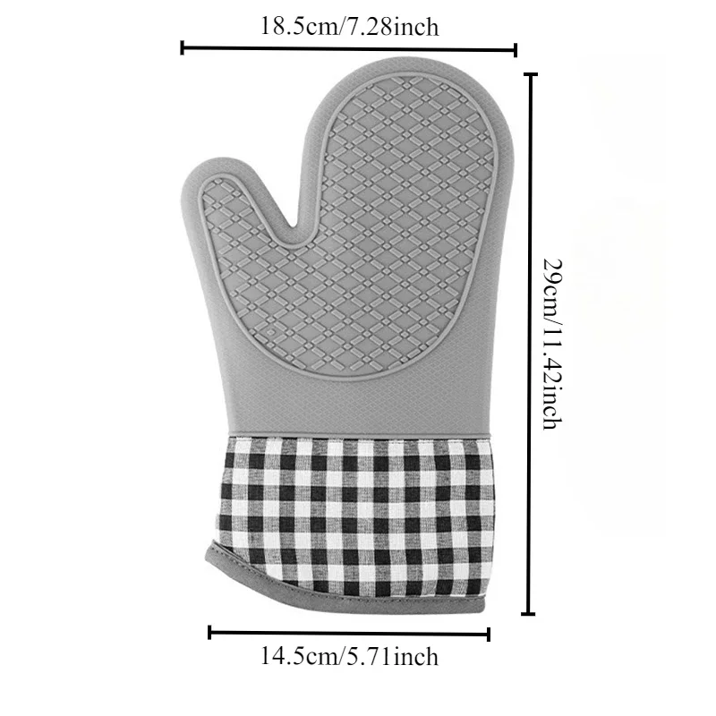 1PC Oven Gloves Household Kitchen Bar Bakeware Silicone Heat-proof Gloves Horno Mitts Microwave 오븐 Baking Tools Oven Mitts