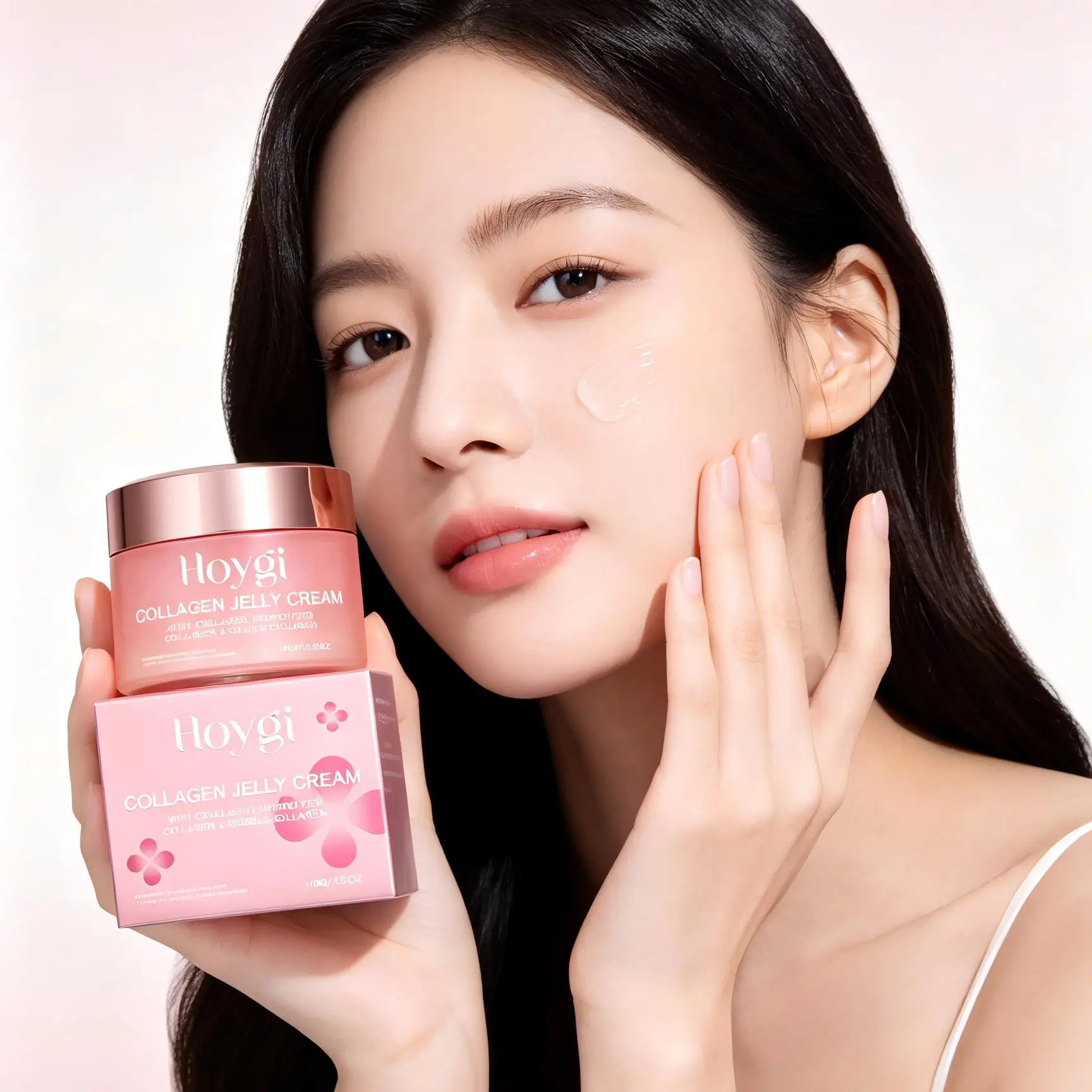 Hoygi Collagen Jelly Cream Glow Skin Brightening Smooth Increase Facial Radiant Fast-Absorbing Niacinamide Plumping Face Cream