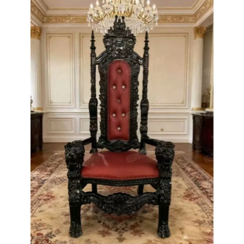 Carved live stream chair, entertainment high-backed His Royal Highness the King chair, 175CM high